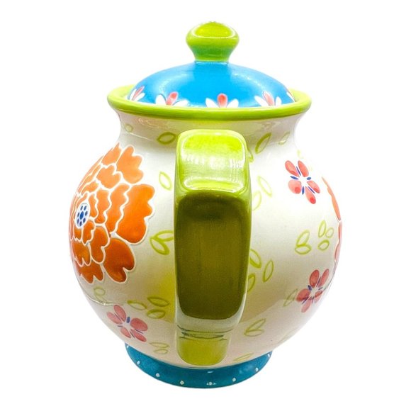 Hand Painted Vintage Teapot, Artistic Accents by Coastline Imports - Picture 5 of 9